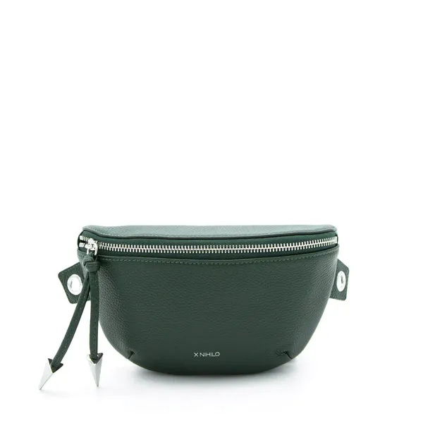 X Nihilo City Leather Bumbag Crossbody Handbag Dark Green