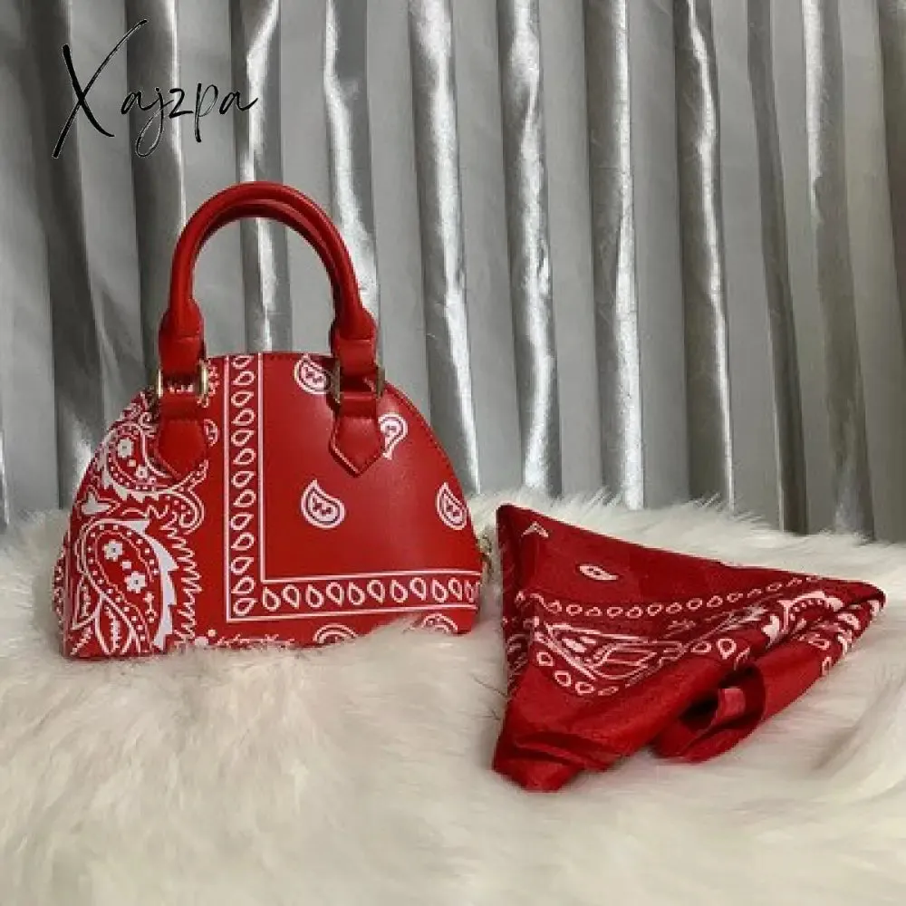 Xajzpa - New Fashion Bandana Crossbody Small Handbags for Women Ladies Cashew Flower Bucket Hats and  Purse Set