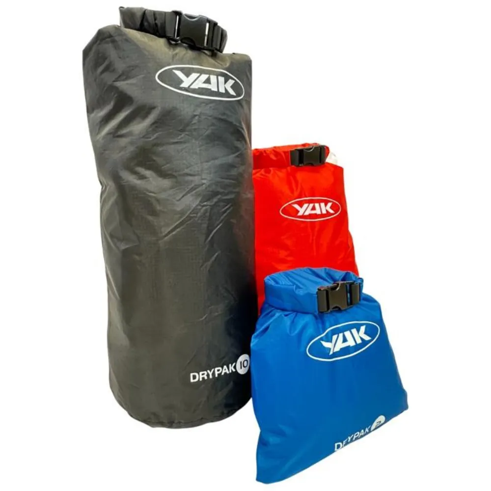 YAK organizing Dry Bag Set 2L/5L/10L Black/Blue/Red