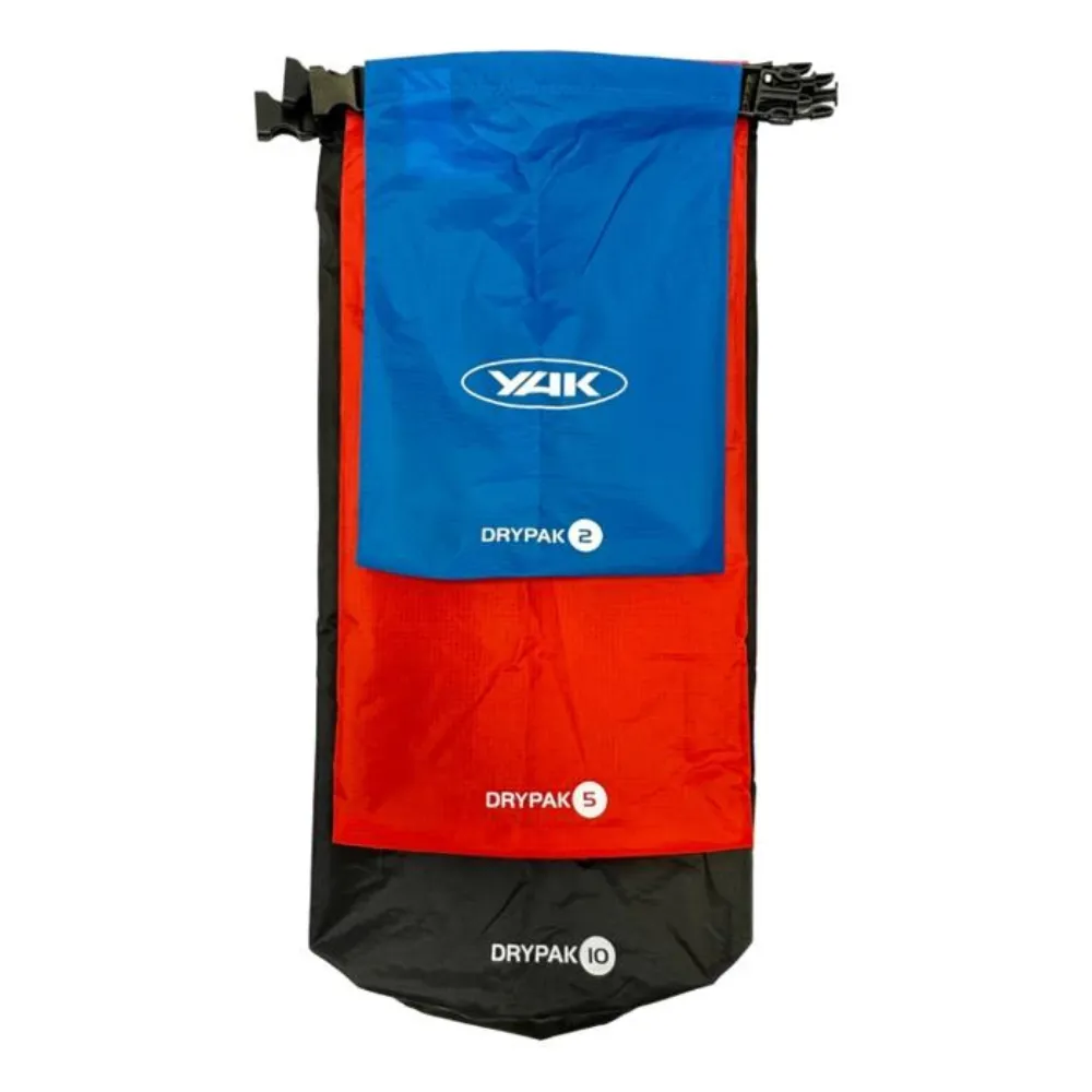 YAK organizing Dry Bag Set 2L/5L/10L Black/Blue/Red