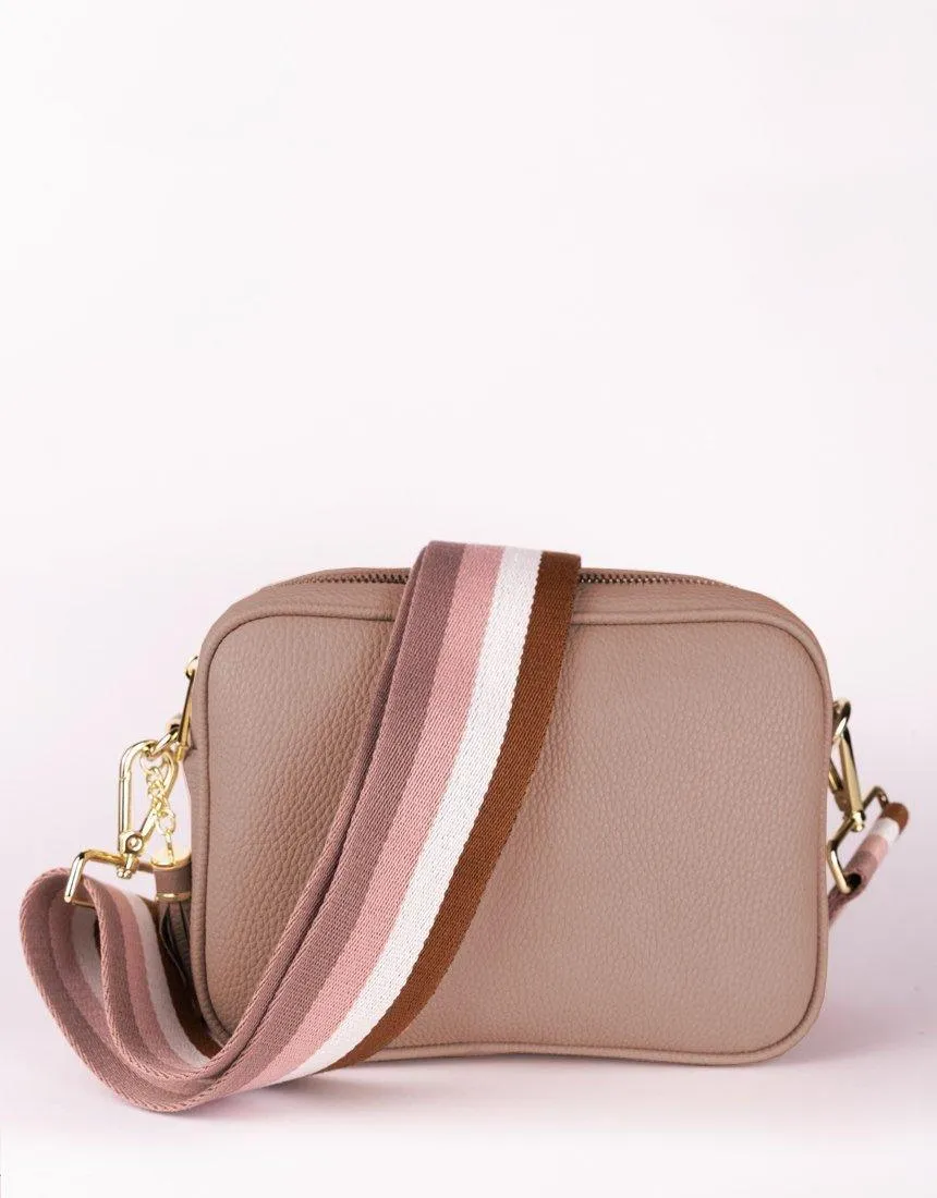 Zoe Crossbody Bag - Pink/Blush Stripe